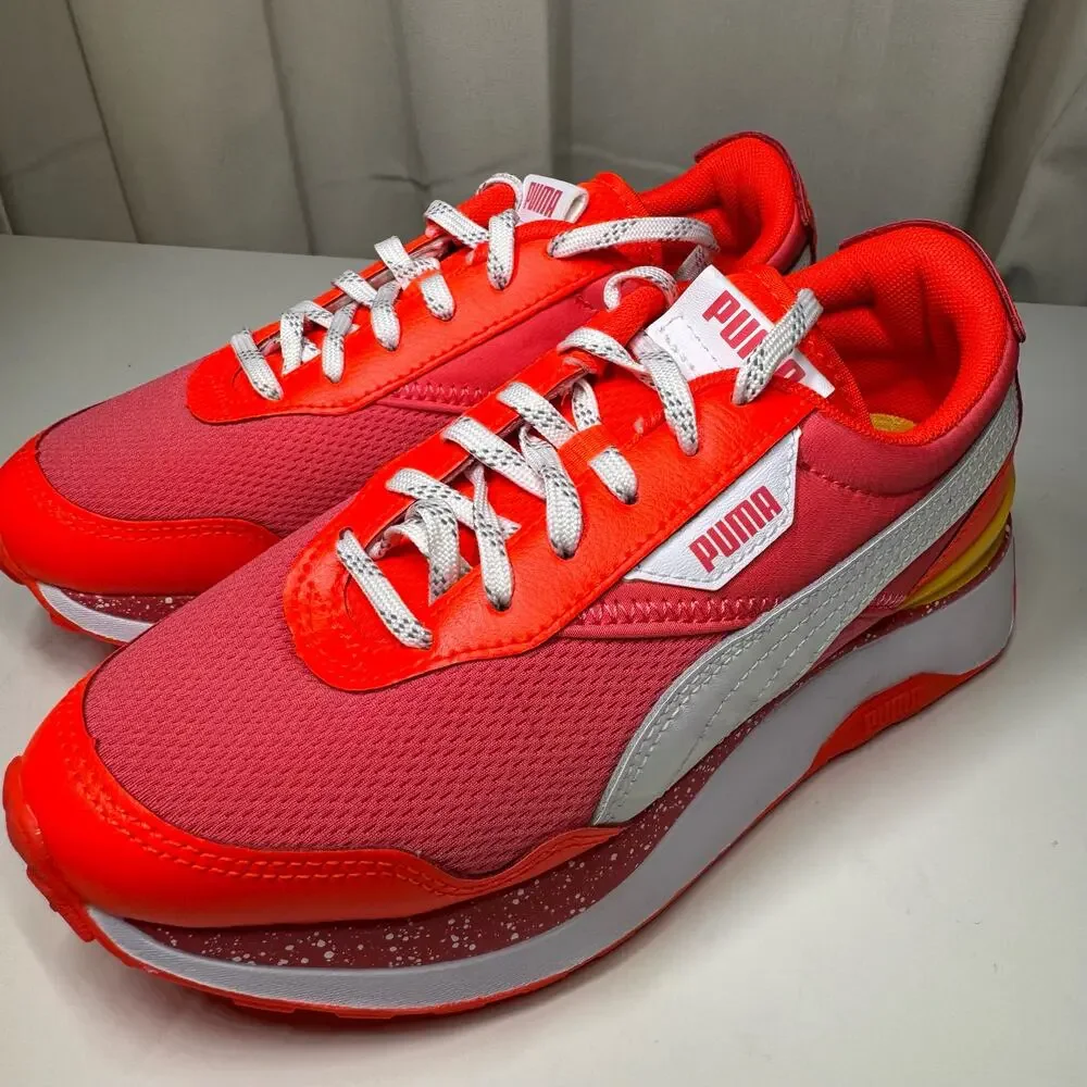 Puma Cruise Rider Brainfreeze Girls Grade School Sneakers Orange Coral Size 4